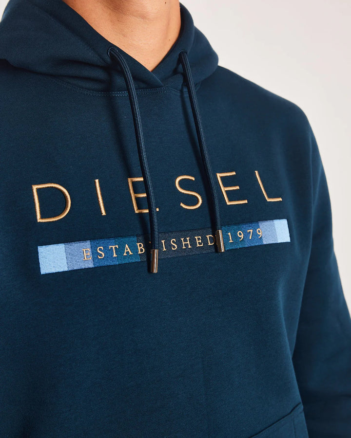DIESEL ULRICH HOODIE - MIDNIGHT TEAL