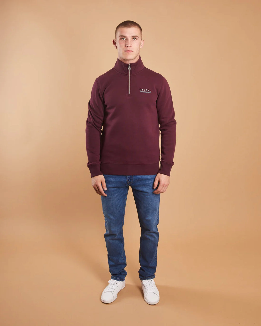 DIESEL URBAN HALF ZIP - WINE PORT
