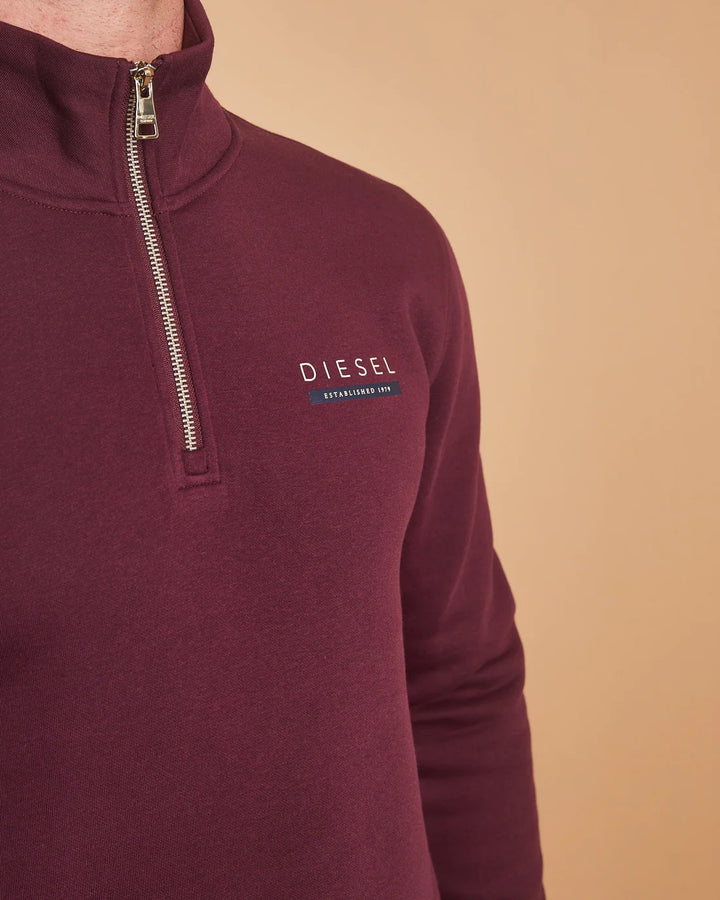 DIESEL URBAN HALF ZIP - WINE PORT