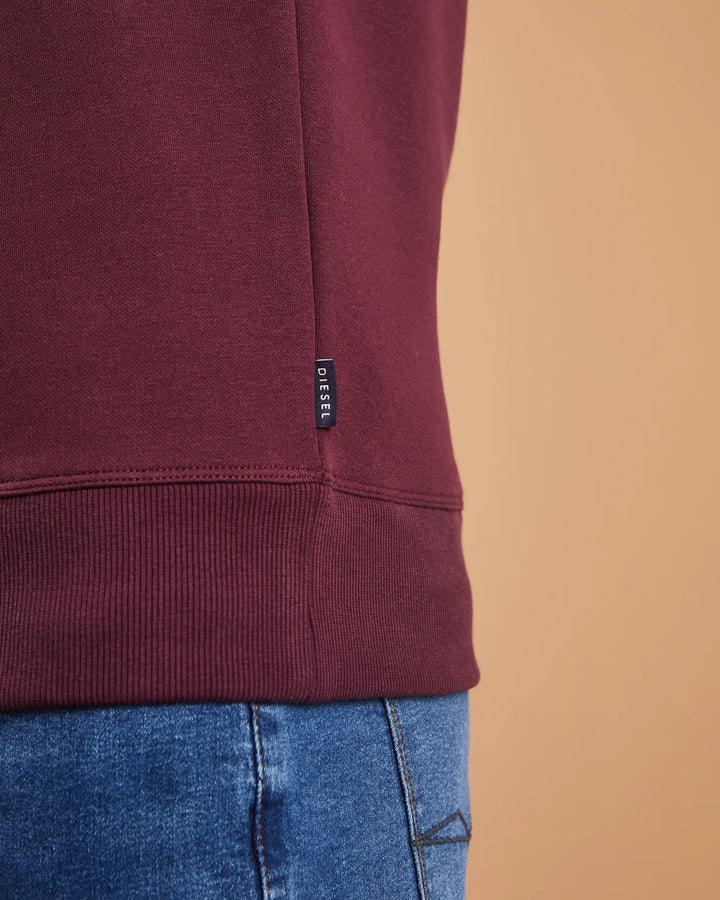 DIESEL URBAN HALF ZIP - WINE PORT
