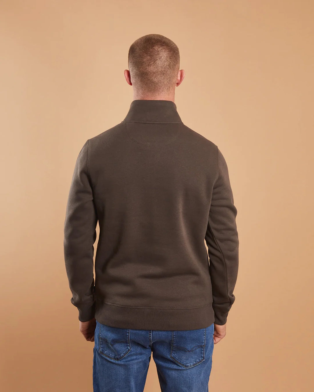 DIESEL URBAN HALF ZIP - PEAT MOSS