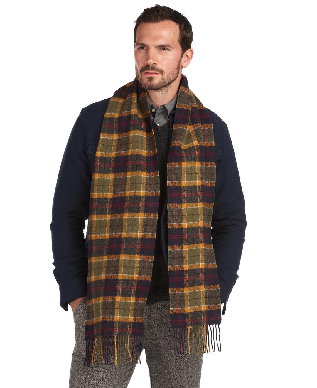 BARBOUR TARTAN LAMBSWOOL SCARF GN31