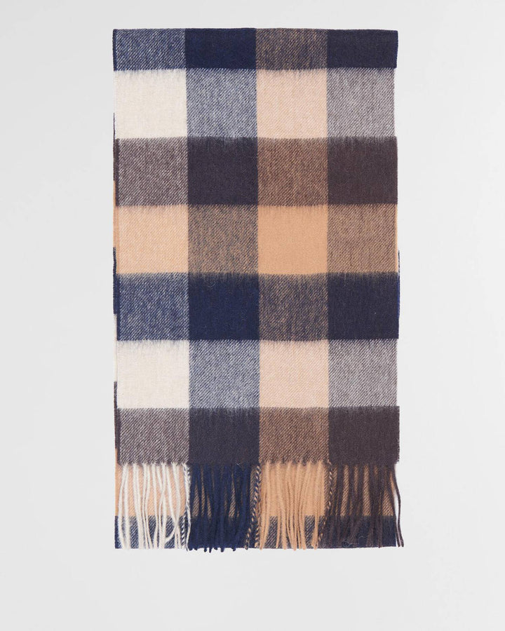 BARBOUR LAMBSWOOL TATTERSALL SCARF - AUTUM