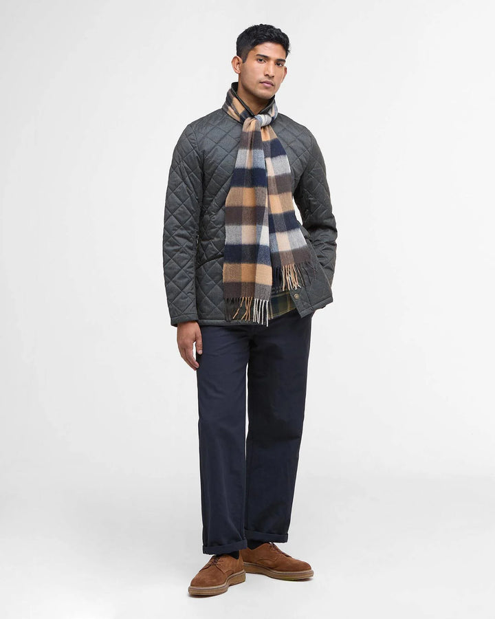 BARBOUR LAMBSWOOL TATTERSALL SCARF - AUTUM