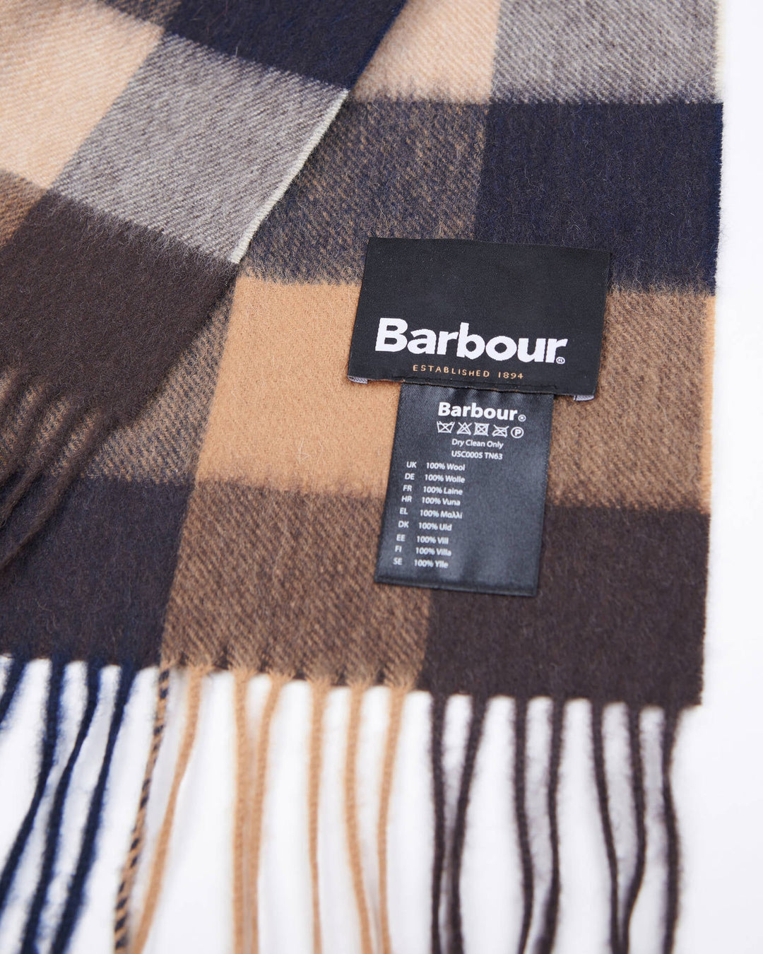 BARBOUR LAMBSWOOL TATTERSALL SCARF - AUTUM