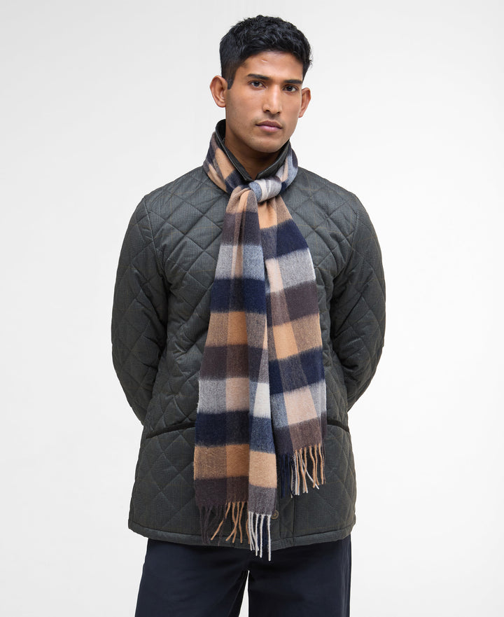 BARBOUR LAMBSWOOL TATTERSALL SCARF - AUTUM