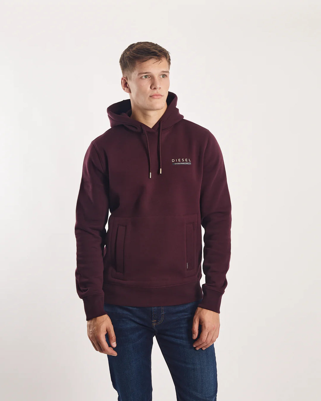 DIESEL UZAY HOODIE - WINE PORT