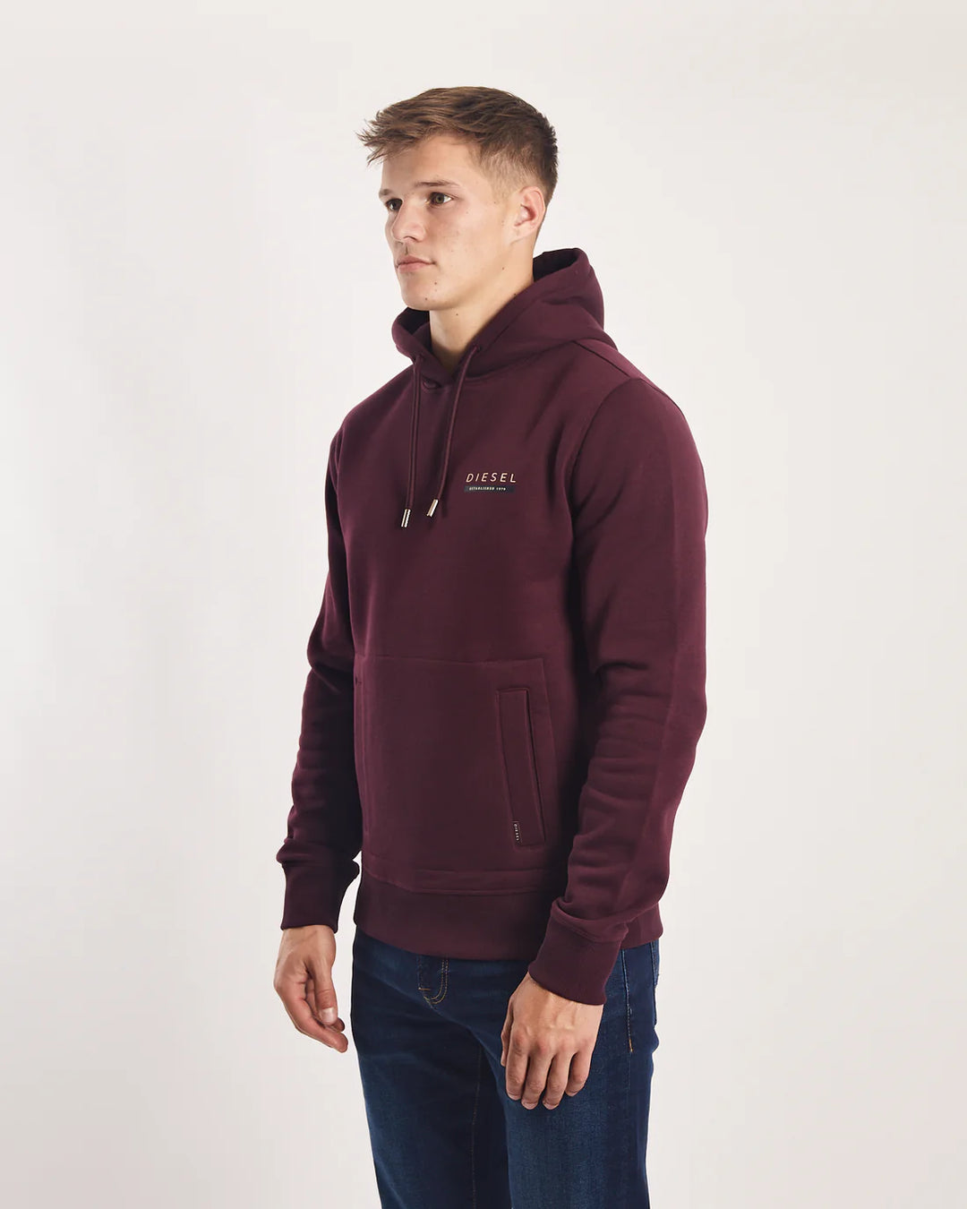 DIESEL UZAY HOODIE - WINE PORT