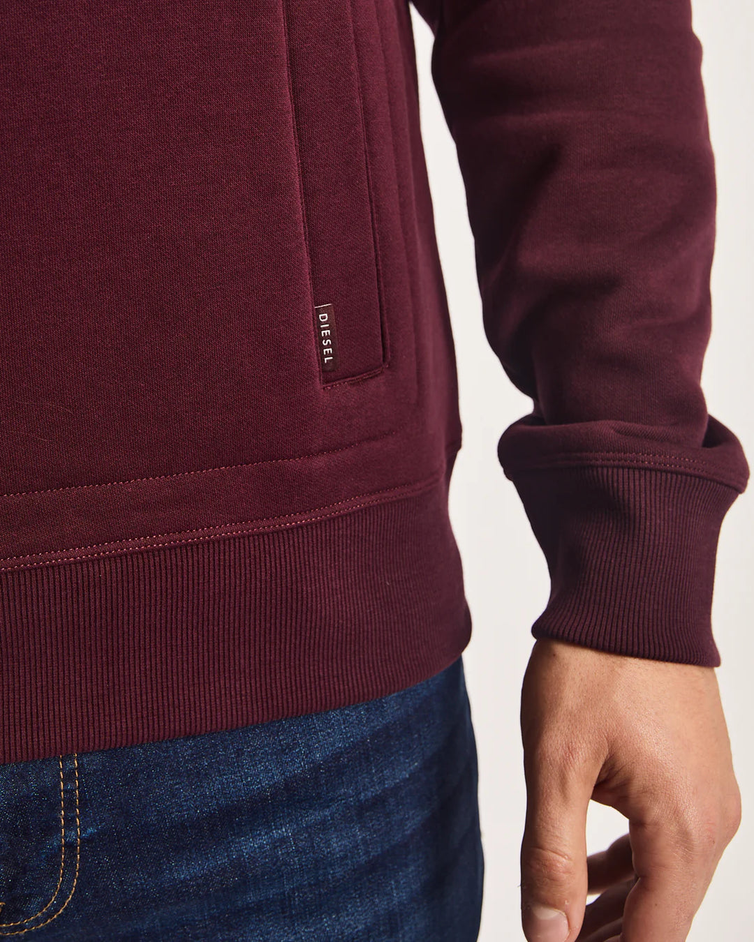 DIESEL UZAY HOODIE - WINE PORT