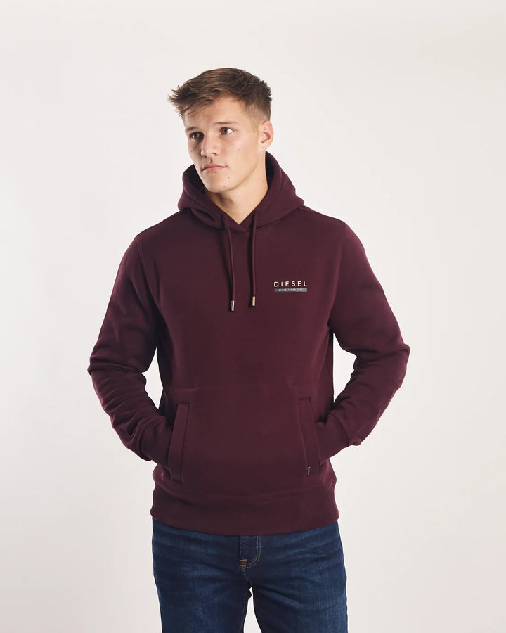 DIESEL UZAY HOODIE - WINE PORT