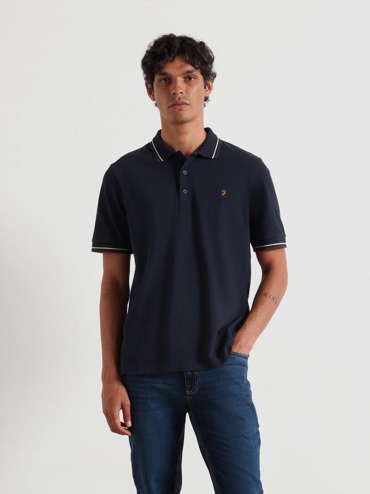 FARAH ELTON SS POLO - NAVY