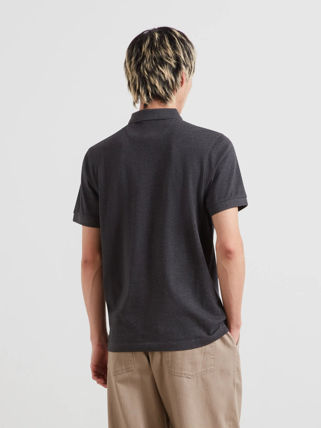 FARAH CUNNINGHAM SS POLO - WASHED BLACK