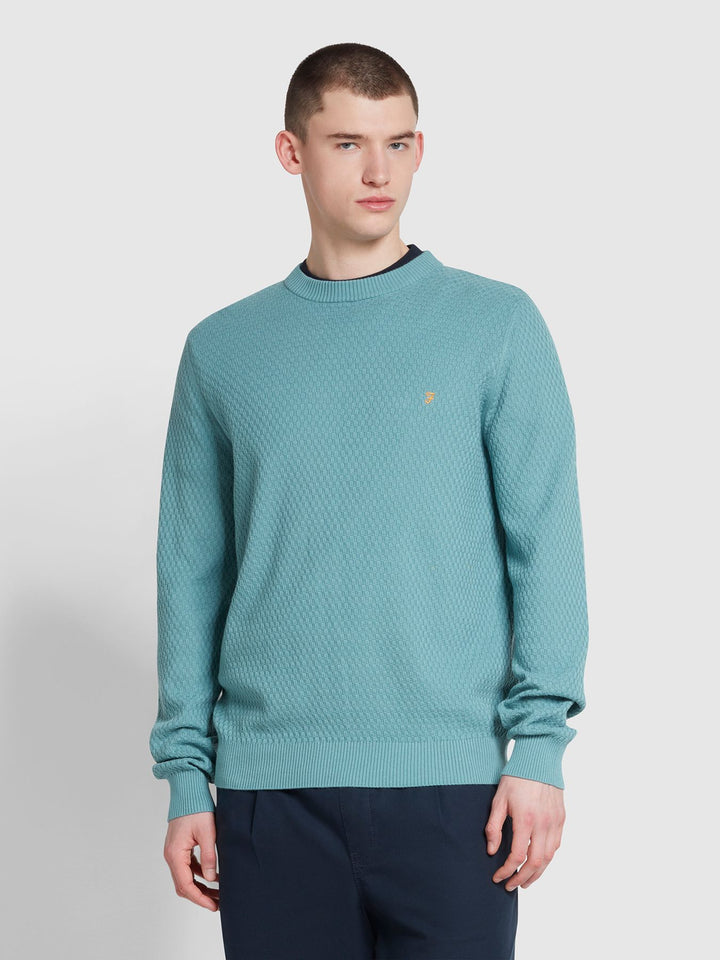 FARAH EDWARDS CREW SWEATER - BLUE