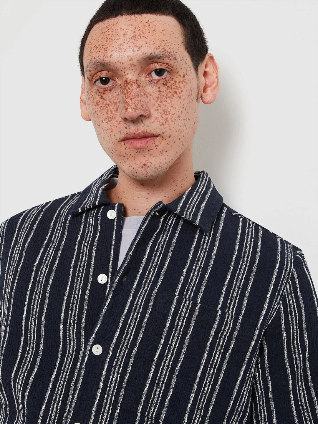 FARAH SIMON SS STRIPE - TRUE NAVY
