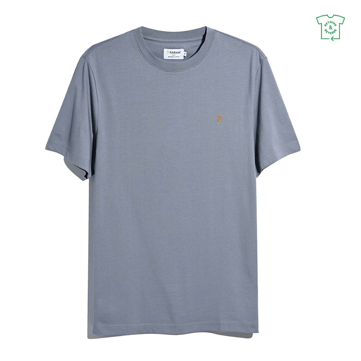 FARAH DANNY REG SS TEE - ICELANDIC BLUE