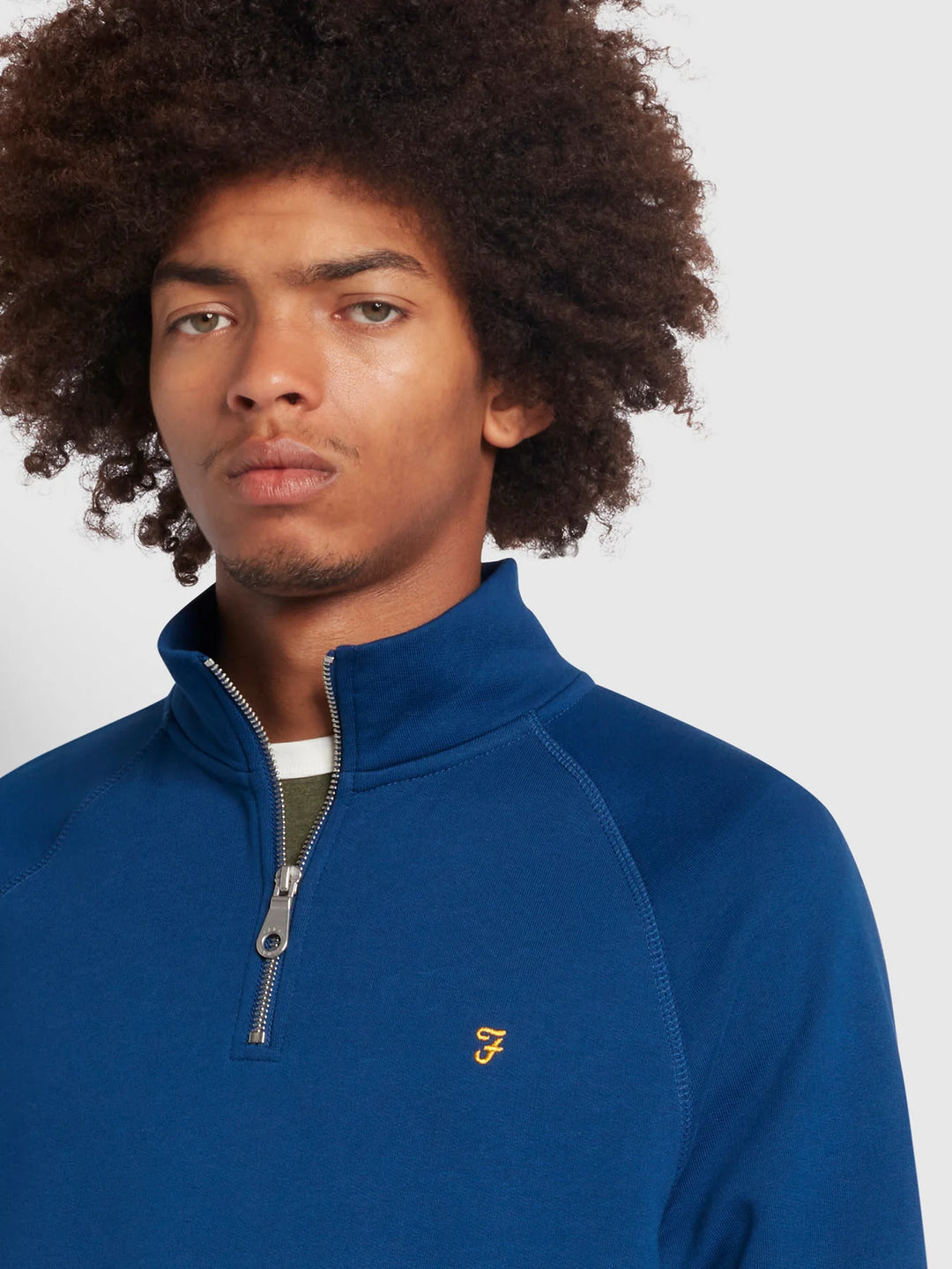 FARAH JIM 1/4 ZIP - BLUE PEONY