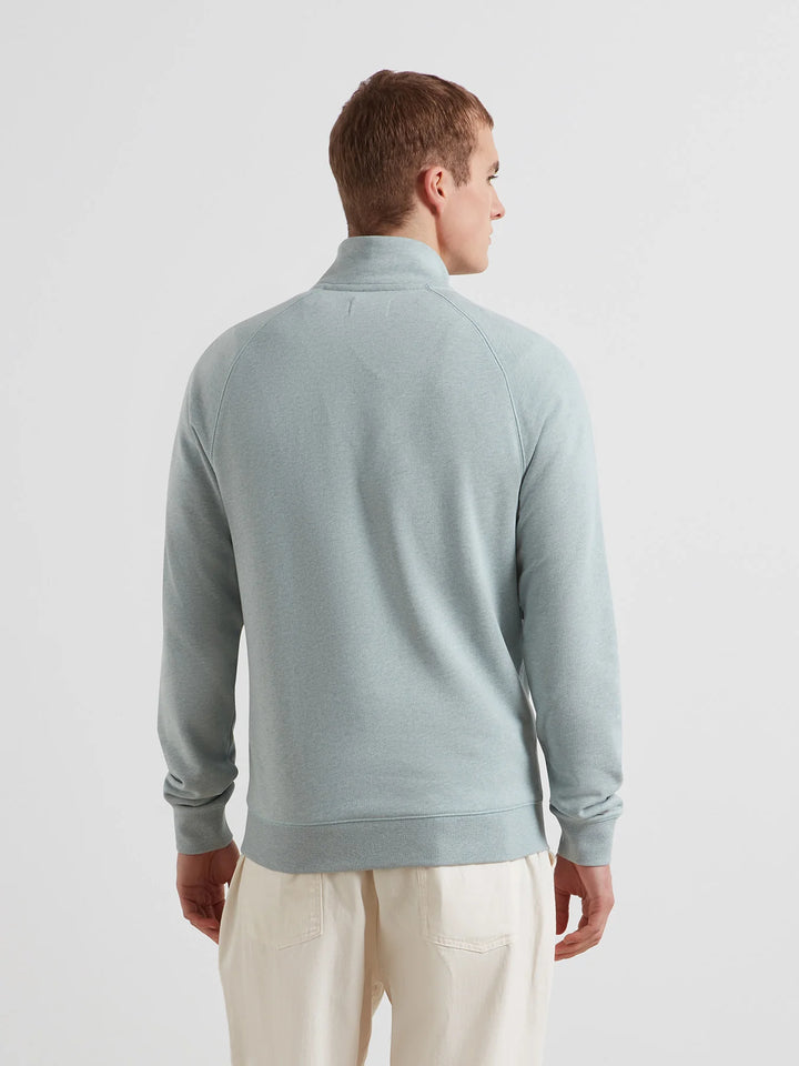 FARAH JIM 1/4 ZIP - GREEN MIST MARL