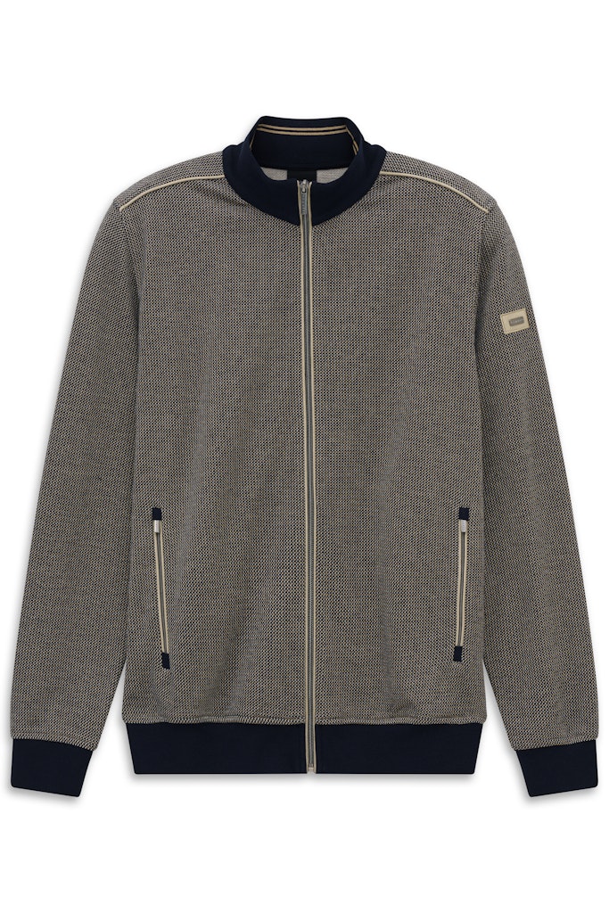 BUGATTI 8750-15142E KNIT JACKET - 390 NAVY