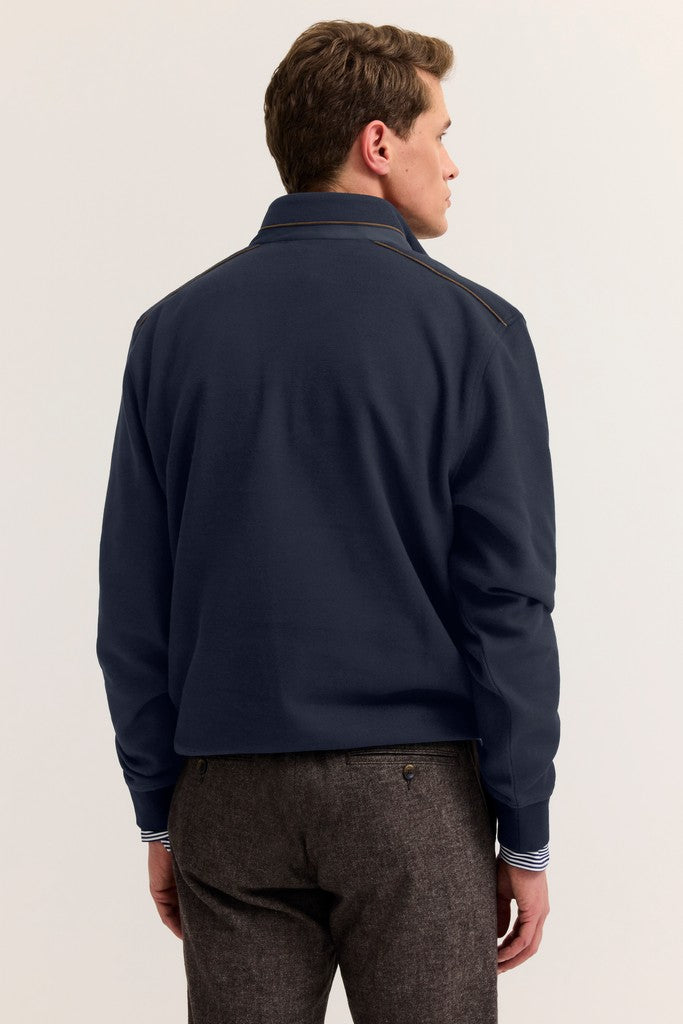 BUGATTI 25050F 1/4 ZIP 390-NAVY