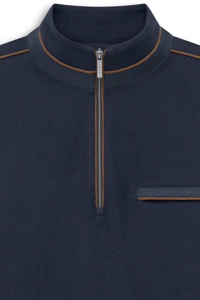 BUGATTI 25050F 1/4 ZIP 390-NAVY