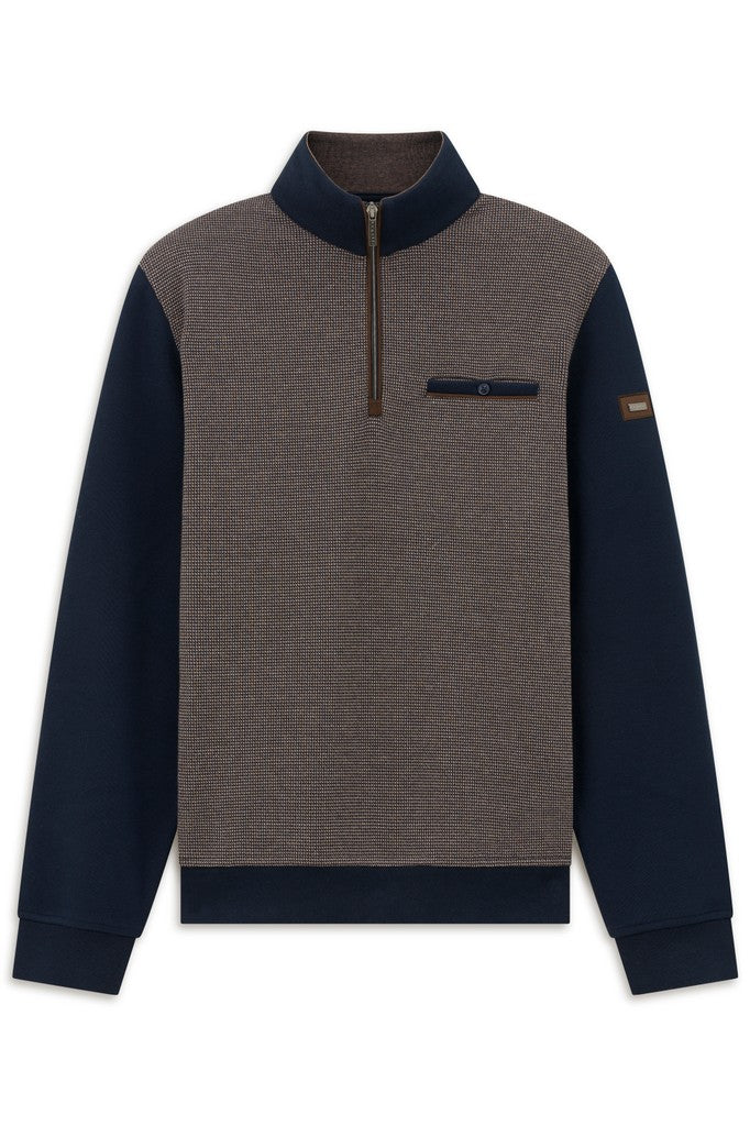 BUGATTI 8550-25058F 1/2 ZIP - 60 TAUPE