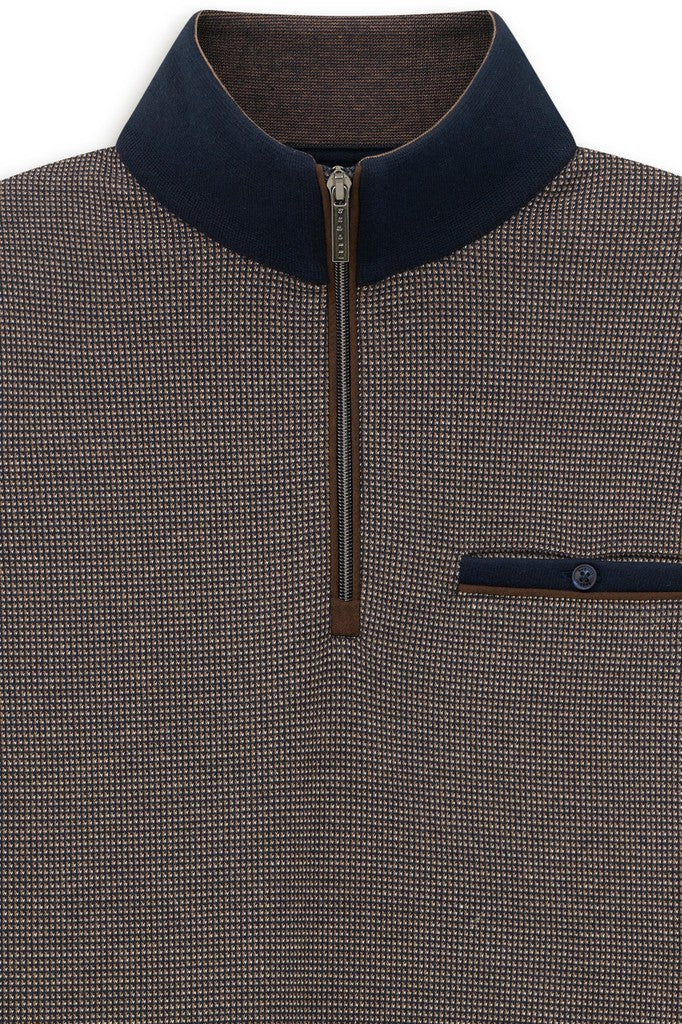 BUGATTI 8550-25058F 1/2 ZIP - 60 TAUPE