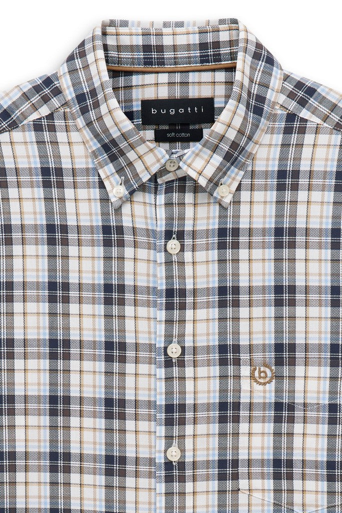 BUGATTI 28404F LS SHIRT - 60 TAUPE