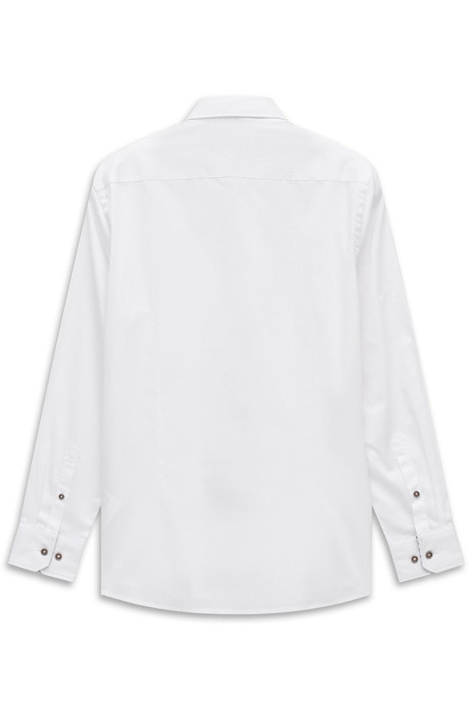 BUGATTI 28503F LS SHIRT - 10 WHITE