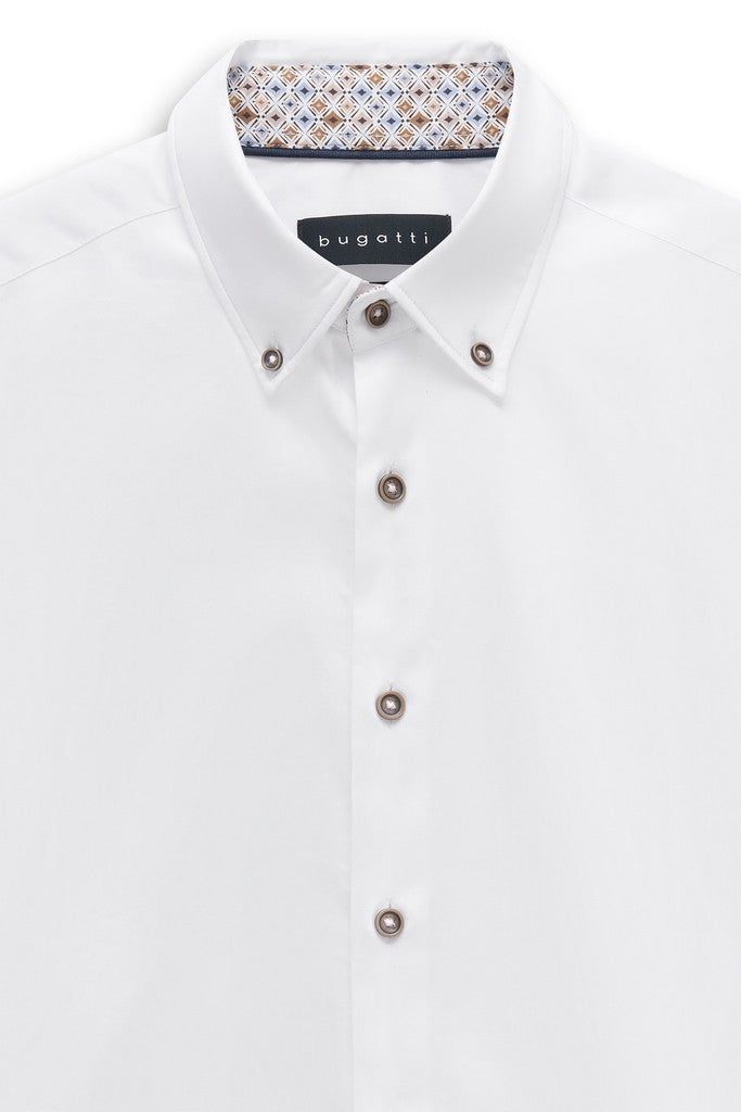 BUGATTI 28503F LS SHIRT - 10 WHITE