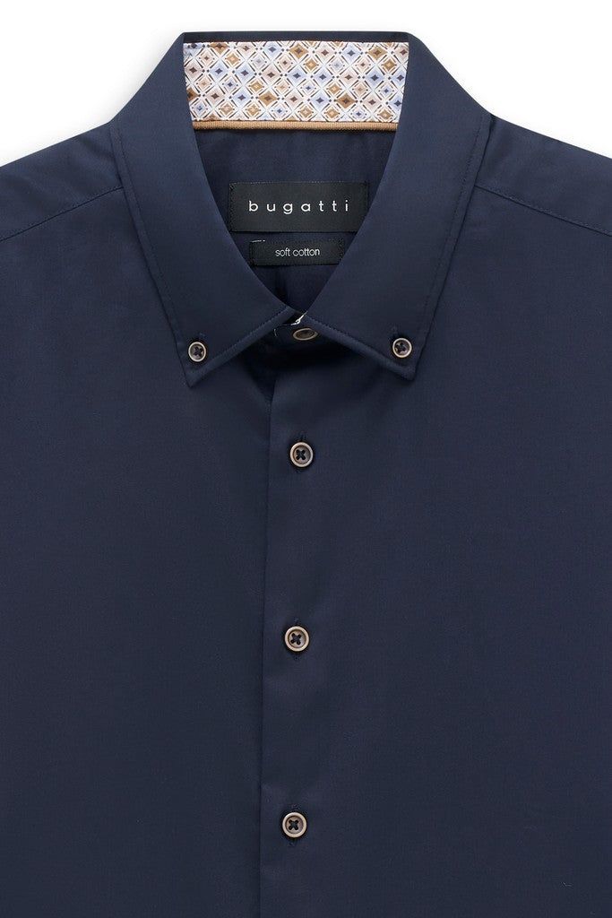 BUGATTI 28503F LS SHIRT - 390 NAVY
