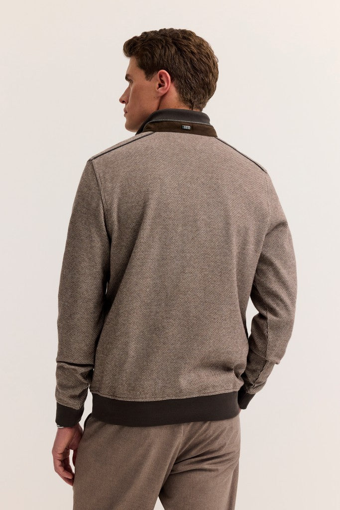 BUGATTI 8550-25061F 1/2 ZIP - 80 BROWN