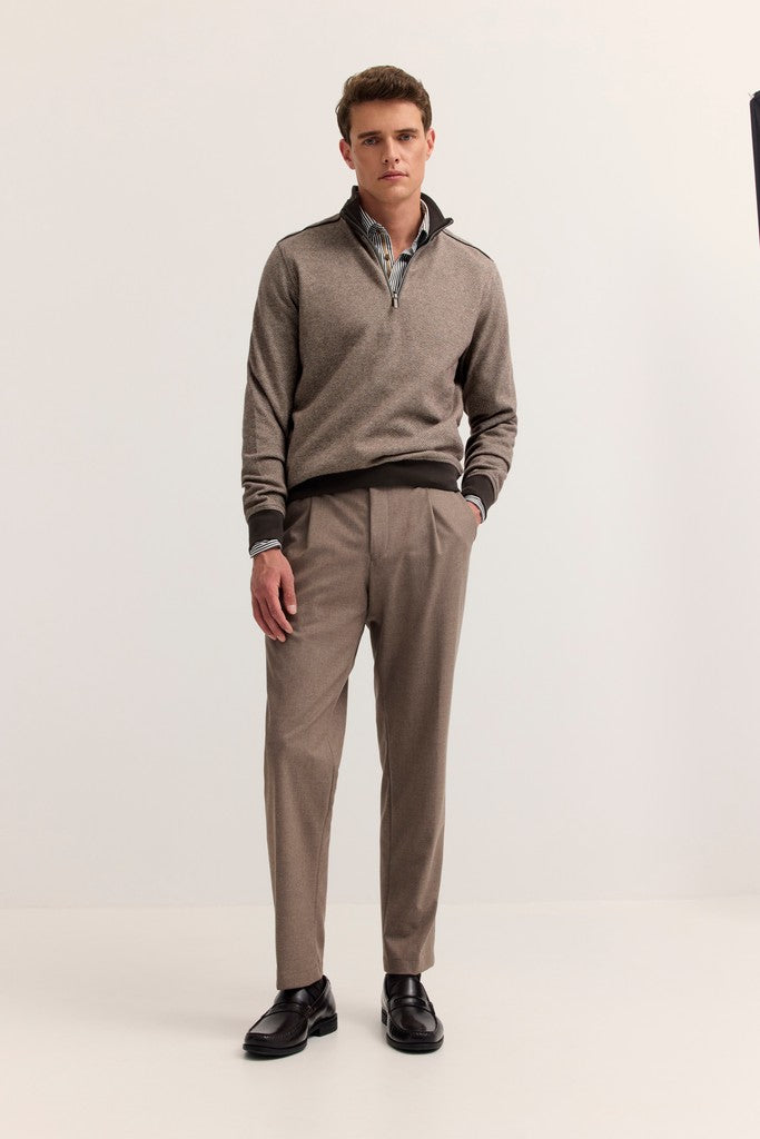 BUGATTI 8550-25061F 1/2 ZIP - 80 BROWN