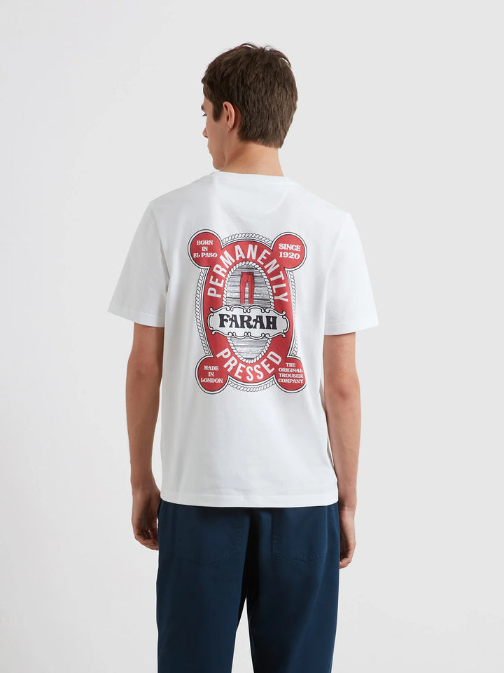FARAH HAWTHORNE GRAPHIC TEE - WHITE