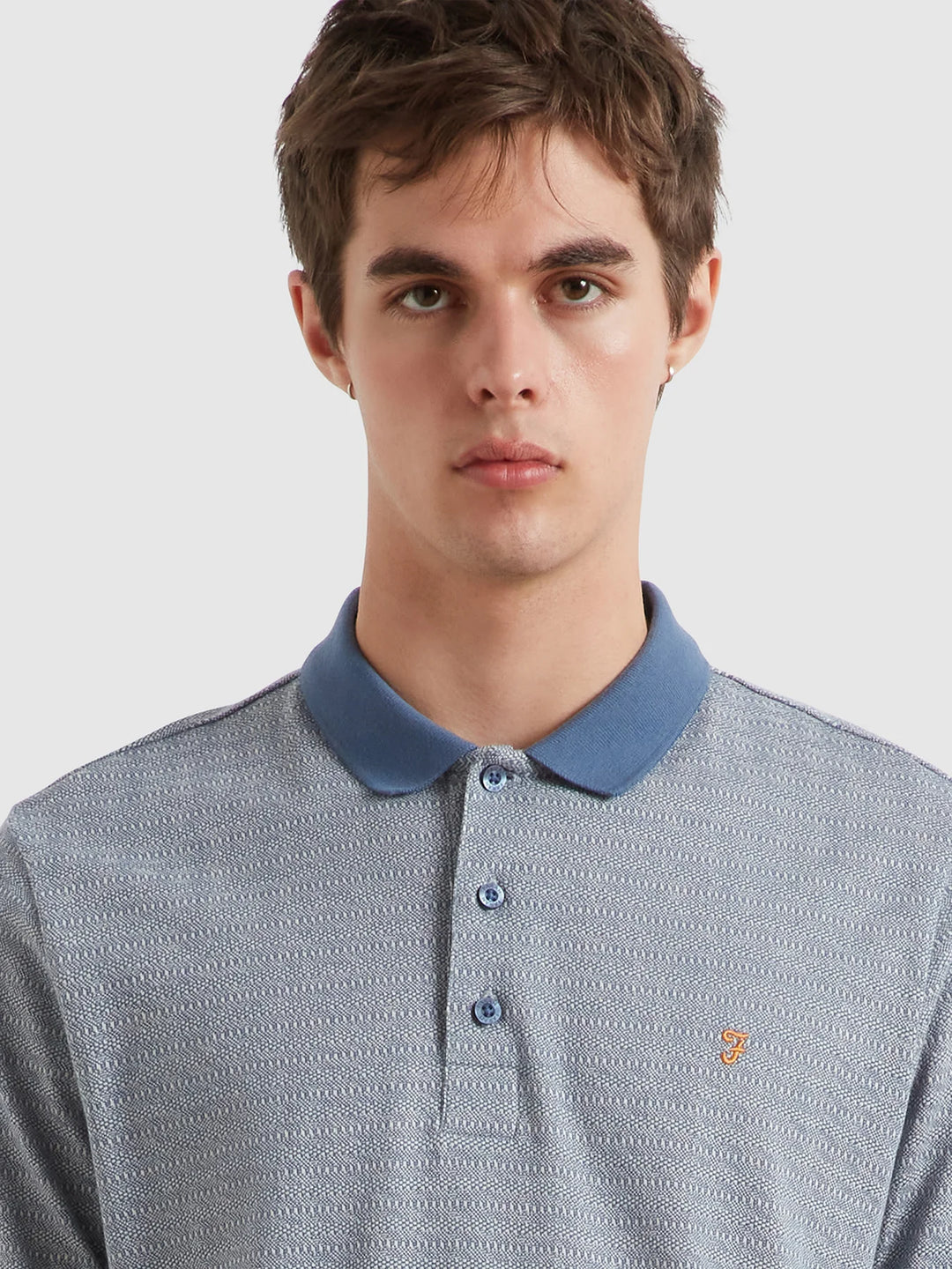 FARAH SEFTON TEXTURED SS POLO - RIVER BED