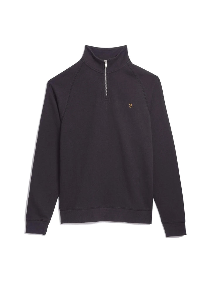 FARAH JIM 1/4 ZIP - BLACK