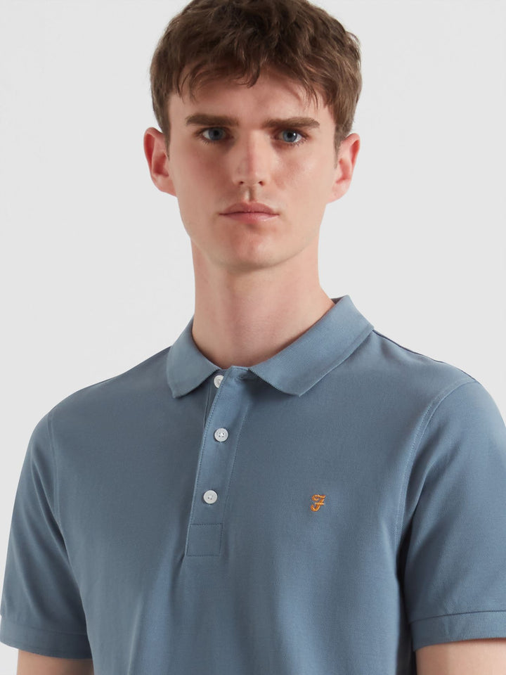 FARAH BLANES SS POLO - CHALK BLUE