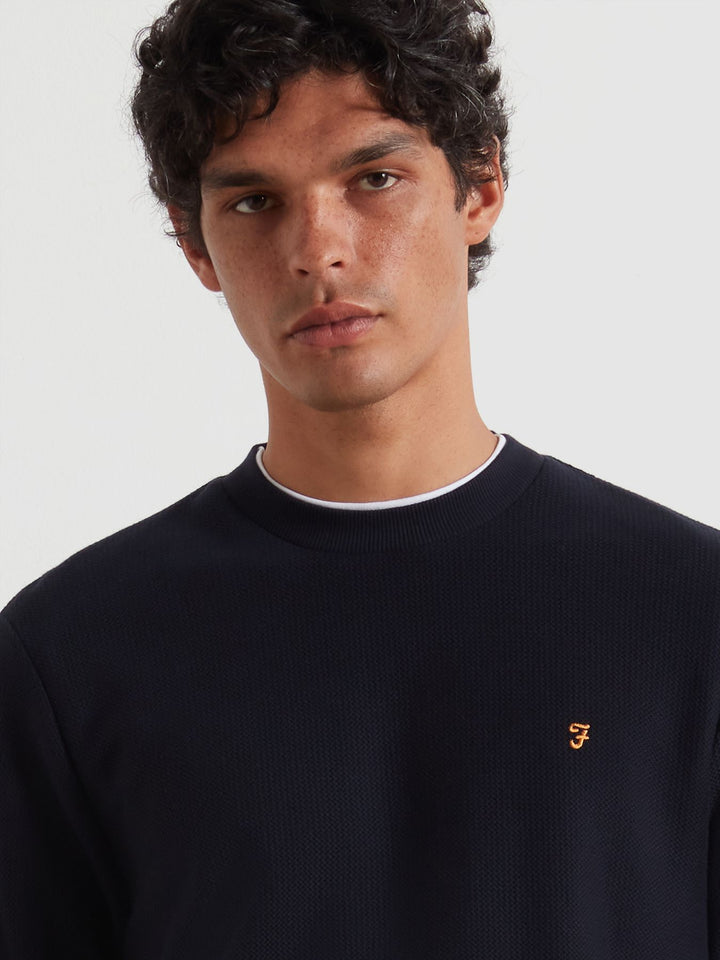 FARAH GRENVILLE SWEAT-GO - TRUE NAVY