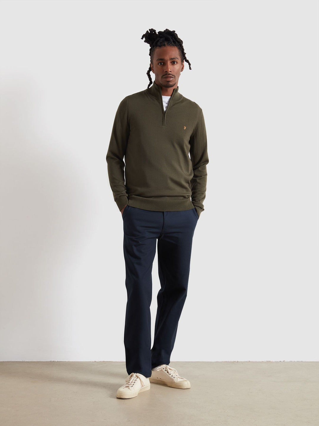 FARAH REDCHURCH MERINO WOOL - EVERGREEN