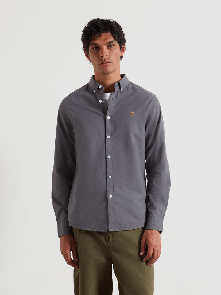 FARAH BREWER LS BD - GREY SHADE