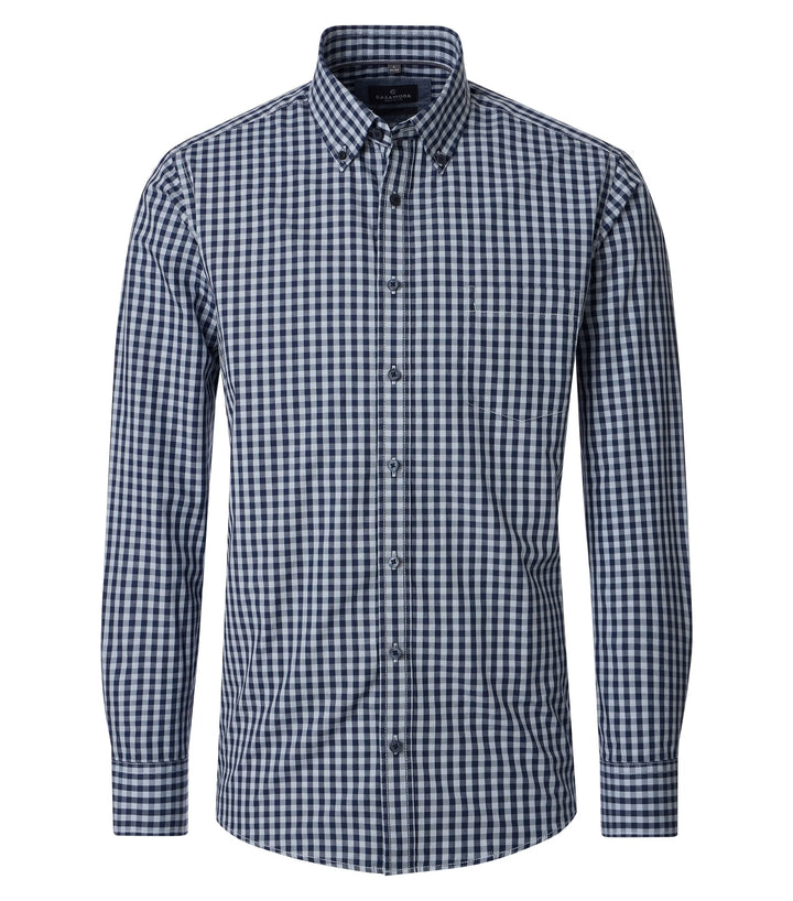 CASA MODA LS CF CHECK - 100 BLUE