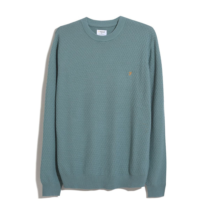 FARAH EDWARDS CREW SWEATER - BLUE