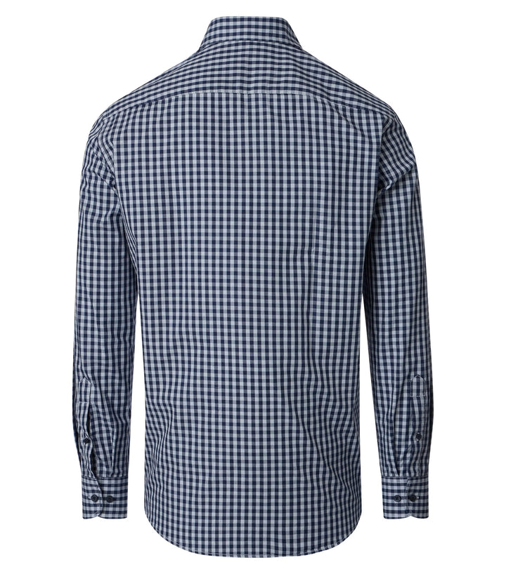 CASA MODA LS CF CHECK - 100 BLUE