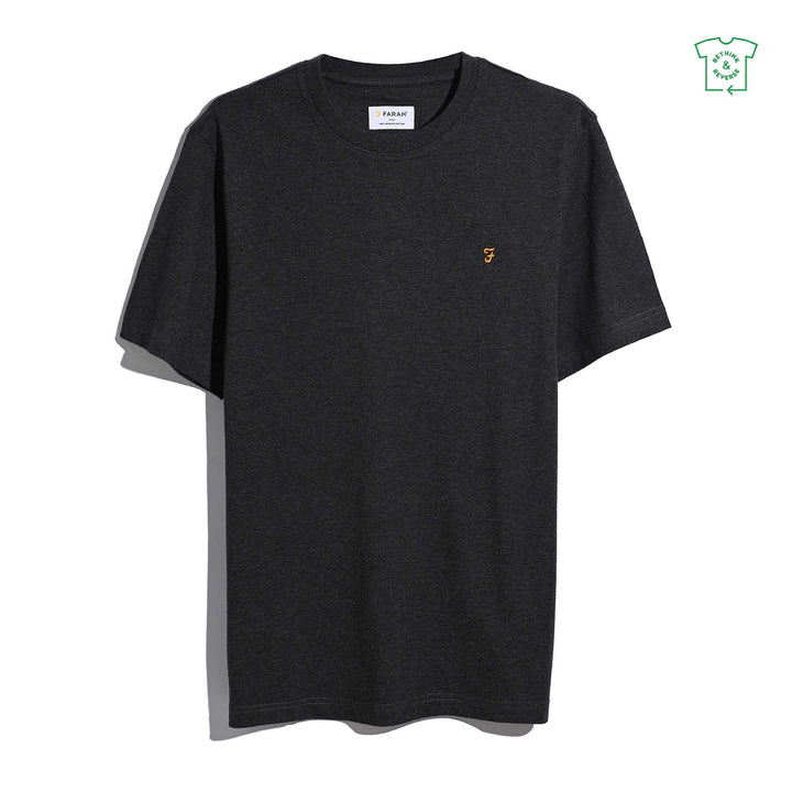FARAH DANNY REG SS TEE - WASHED BLACK