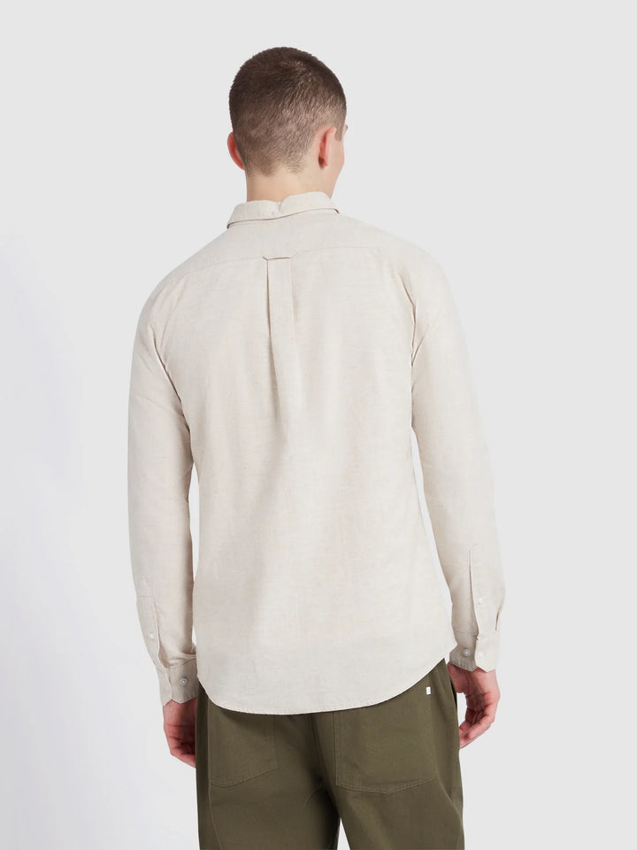 FARAH STEEN LS BD - HAZELNUT MARL