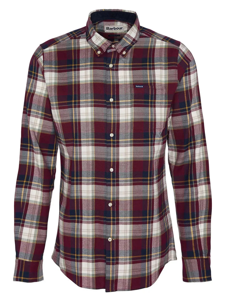 BARBOUR CROSSFELL CHECKED SHIRT - MERLOT