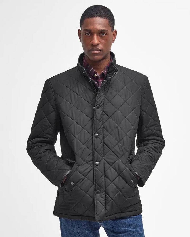 BARBOUR POWELL QUILT - BLACK