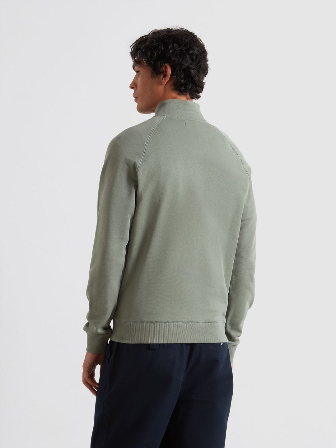 FARAH JIM 1/4 ZIP - TARRAGON GREEN