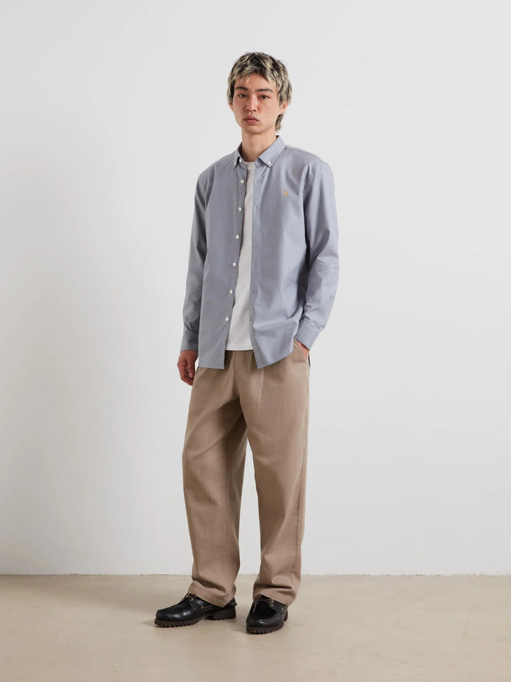 FARAH BREWER LS SHIRT - ICELANDIC BLUE