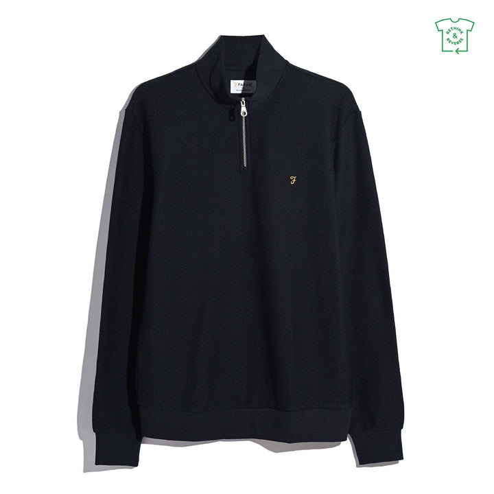 FARAH CONRAD 1/4 ZIP-GO - TRUE NAVY