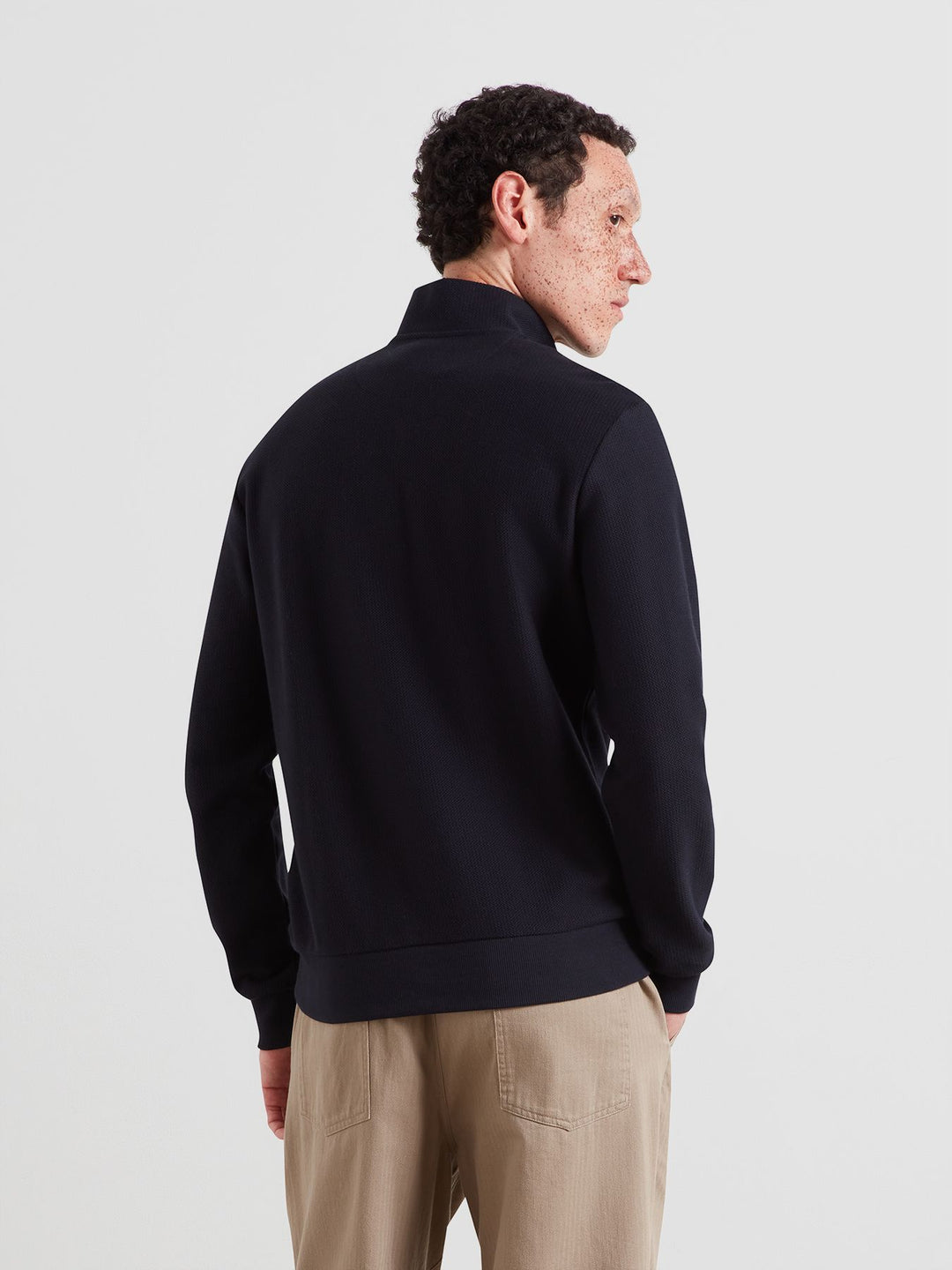 FARAH CONRAD 1/4 ZIP-GO - TRUE NAVY